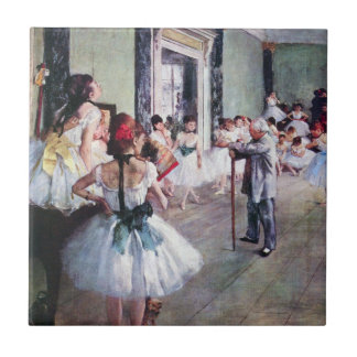 The Dance Class by Edgar Degas, Vintage Ballet Art Tile