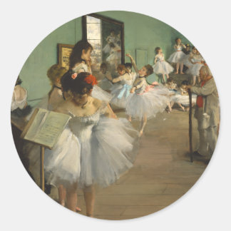 The Dance Class. Edgar Degas Classic Round Sticker