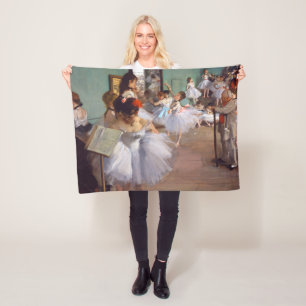 The Dance Class, Edgar Degas Fleece Blanket