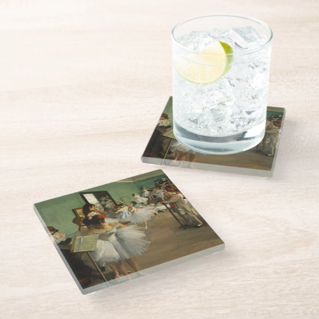 The Dance Class | Edgar Degas Glass Coaster (Angled)