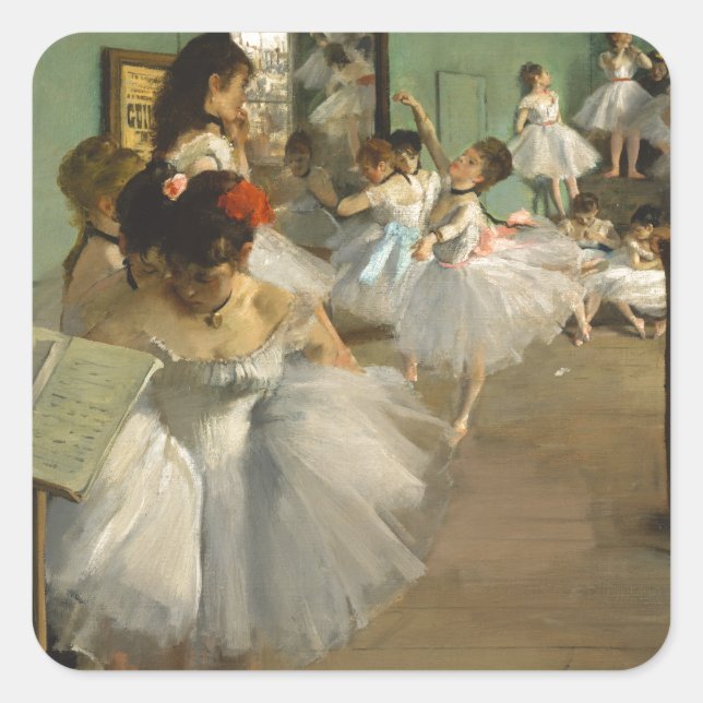 The Dance Class - Edgar Degas Square Sticker (Front)