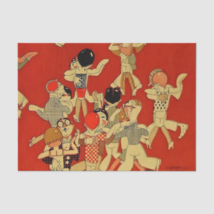 “The Dance Floor” Art Deco by Jose Carlos Tissue Paper