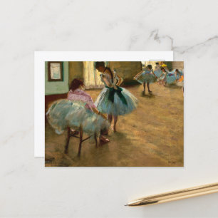 The Dance Lesson by Edgar Degas Holiday Postcard