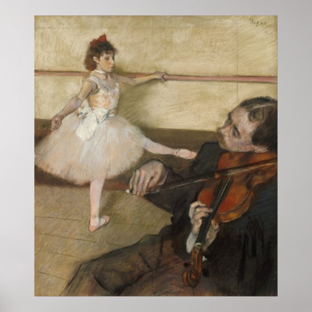 The Dance Lesson by Edgar Degas Poster (Front)