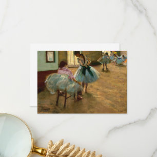 The Dance Lesson by Edgar Degas Thank You Card