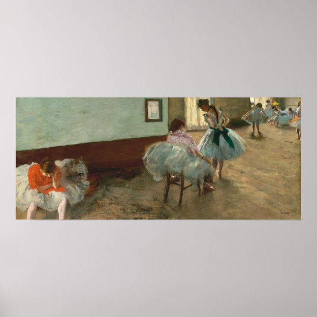 The Dance Lesson - Edgar Degas Fine Art Poster (Front)