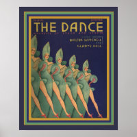 The Dance magazine Cover- Art Deco Poster 16 x 20