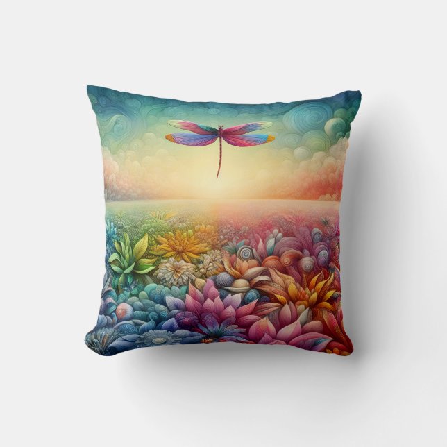 The Dance of Dragonfly Cushion (Front)