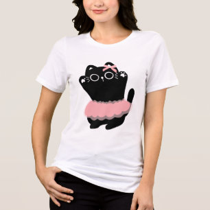 "The Dance of Femininity: A black cat comes alive Tri-Blend Shirt