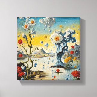 The Dance of Flowers and Hailstones Canvas Print