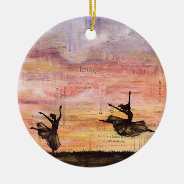 "The Dance of Life" Art Ornament (Front)