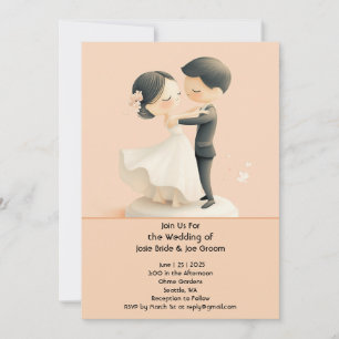 The Dance of Love wedding invitation