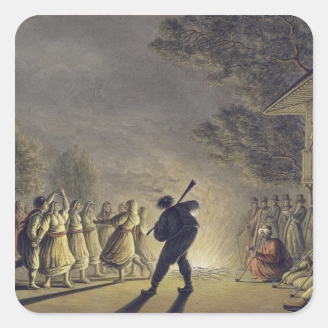 The Dance of the Bulgarian Peasants, pub. by Willi Square Sticker (Front)