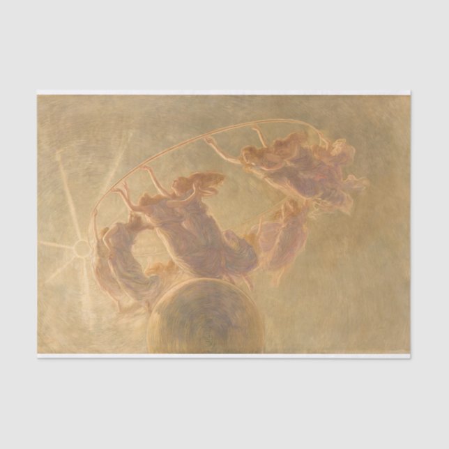 The Dance of the Hours by Gaetano Previati Tissue Paper (Front)