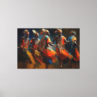The Dance of the Maasai, Africa Canvas Print