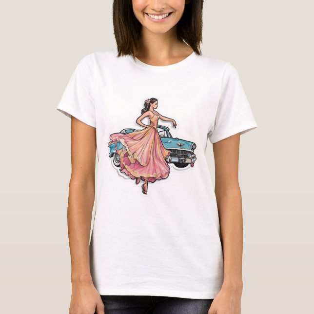 the dancer and her car T-Shirt (Front)