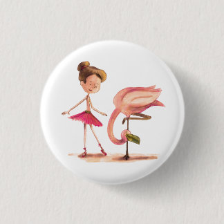 The Dancer and the Flamingo 3 Cm Round Badge