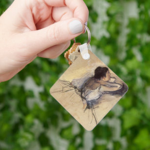 The Dancer by Edgar Degas, Vintage Ballerina Art Key Ring