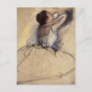 The Dancer by Edgar Degas, Vintage Ballerina Art Postcard