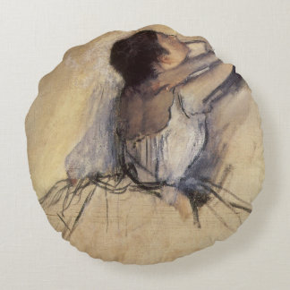 The Dancer by Edgar Degas, Vintage Ballerina Art Round Cushion