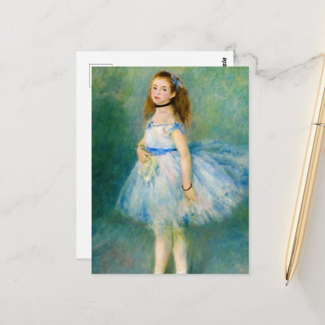The Dancer by Pierre-Auguste Renoir Postcard (Front/Back In Situ)