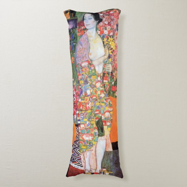 The Dancer, Gustav Klimt Body Cushion (Front Vertical)