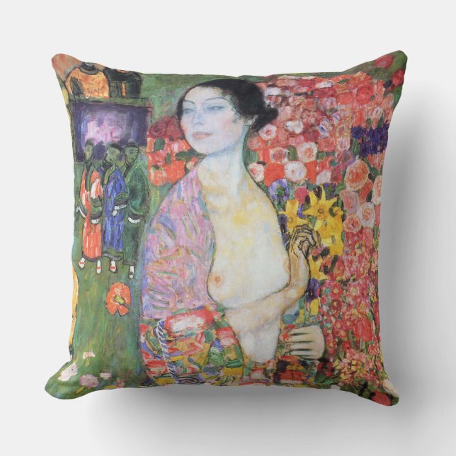 The Dancer, Gustav Klimt Cushion (Front)