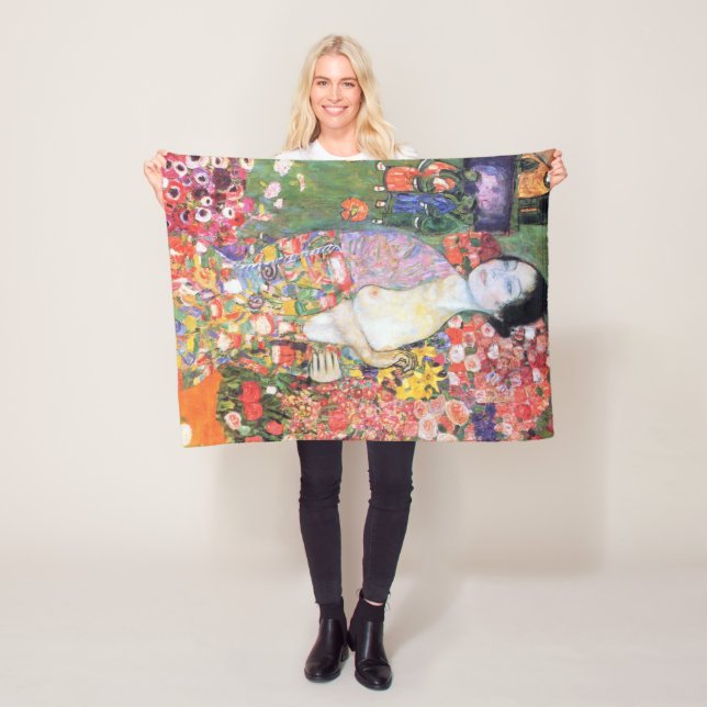 The Dancer, Gustav Klimt Fleece Blanket (In Situ)