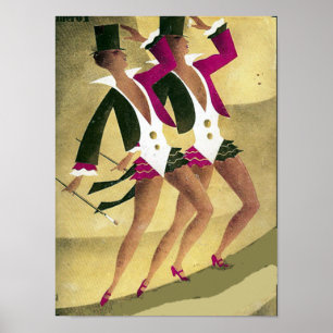 The Dancers Vintage poster Print