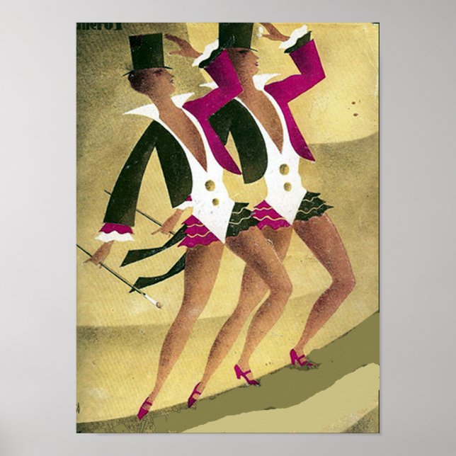 The Dancers Vintage poster Print (Front)