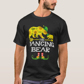 The Dancing Bear Elf Sunflower Funny Christmas Gif T-Shirt