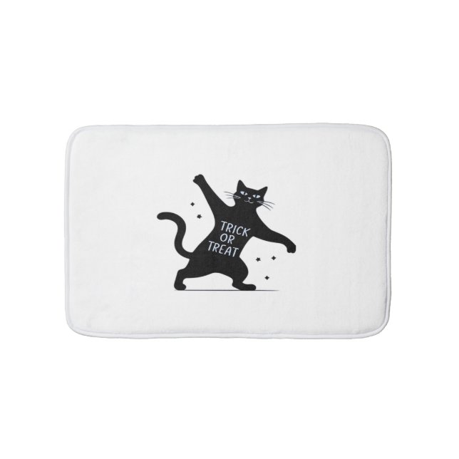 The Dancing Black Cat's Spooktacular Trick-or-Trea Bath Mat (Front)