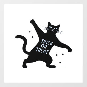 The Dancing Black Cat's Spooktacular Trick-or-Trea Window Cling