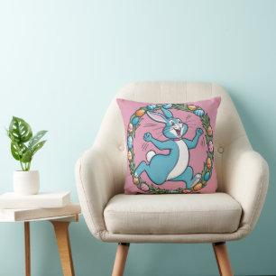 The Dancing Bunny of Easter Meadow Cushion