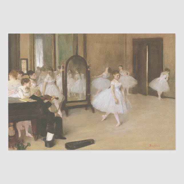 The Dancing Class (ca. 1870) painting Edgar Degas Tissue Paper (Front)