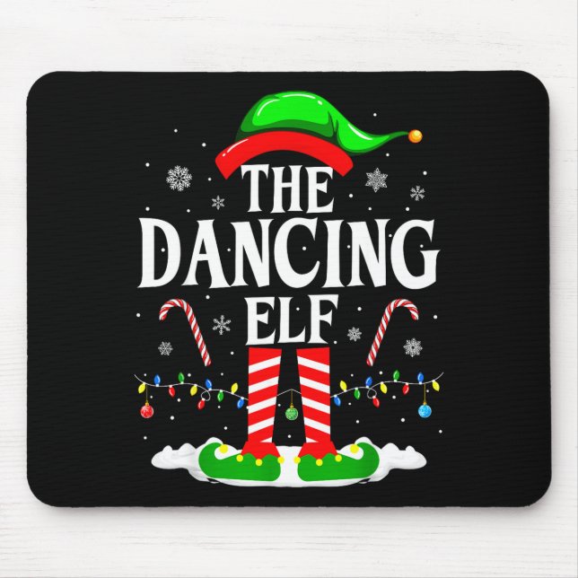 The Dancing Elf Xmas Funny Family Matching Group C Mouse Mat (Front)