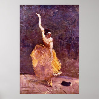 The Dancing Girl by Toulouse-Lautrec Poster