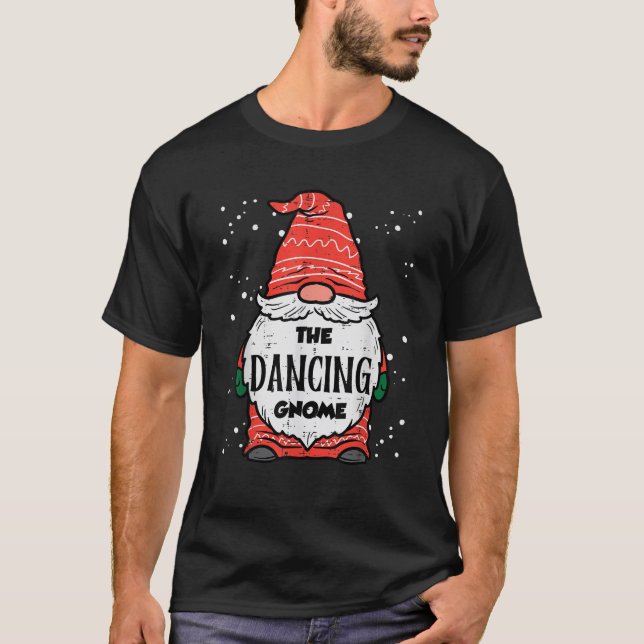 The Dancing Gnome Matching Christmas Family Girls  T-Shirt (Front)