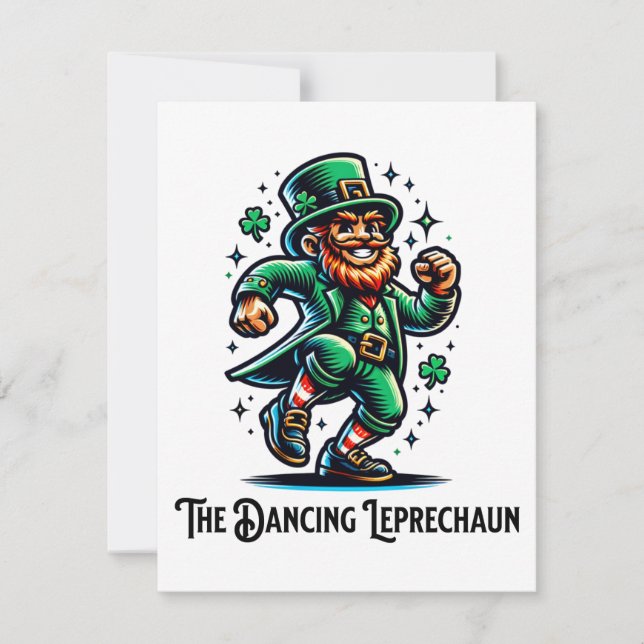 The Dancing Leprechaun Card (Front)