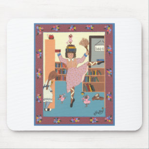 The Dancing Librarian Mouse Mat