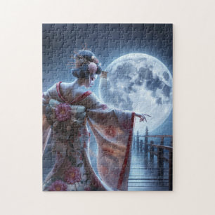 The dancing of the geisha on the moon jigsaw puzzle