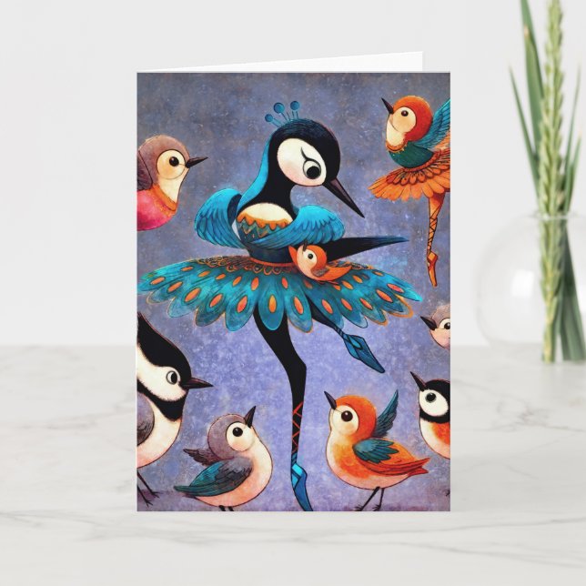 The Dancing Peacock Card (Front)