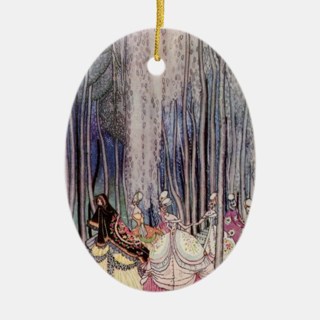 The Dancing Princesses Ceramic Tree Decoration (Front)