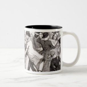 The Dancing Rooms, plate 3 of 'The Drunkard's Chil Two-Tone Coffee Mug