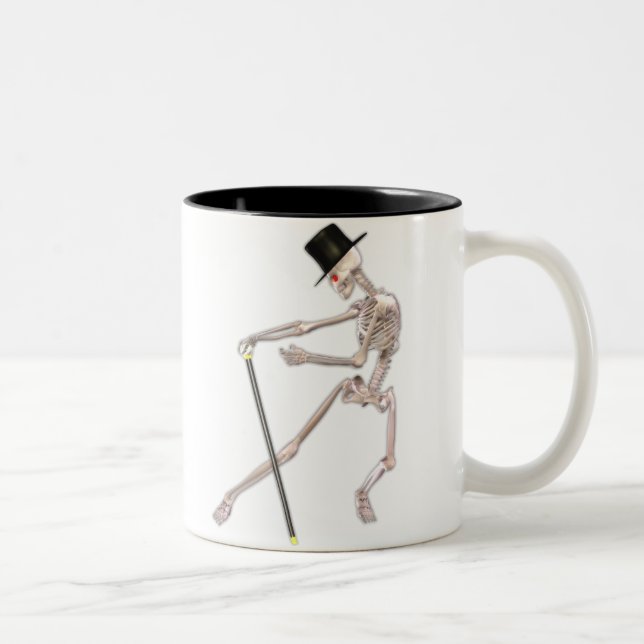 The Dancing Skeleton Two-Tone Coffee Mug (Right)