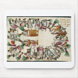 The Dancing Style of Aztec Noble Dancers Mouse Mat