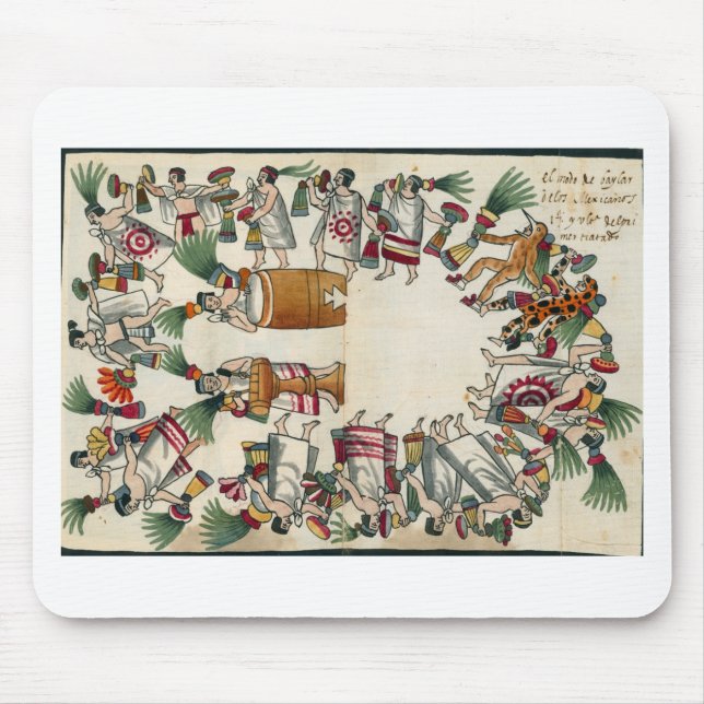The Dancing Style of Aztec Noble Dancers Mouse Mat (Front)