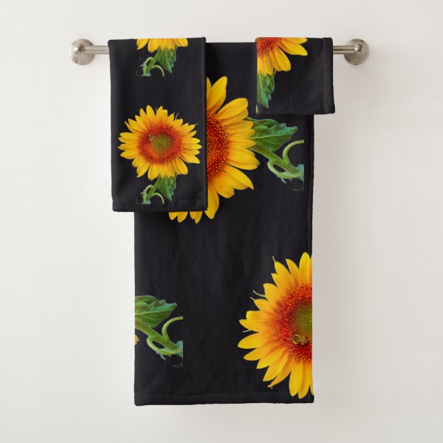 THE DANCING SUNFLOWER  BATH TOWEL SET (Insitu)