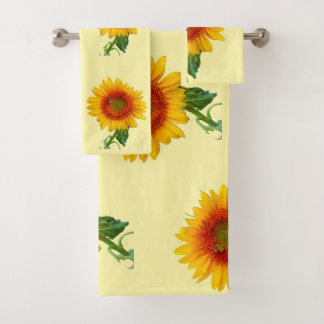 THE DANCING SUNFLOWER BATH TOWEL SET