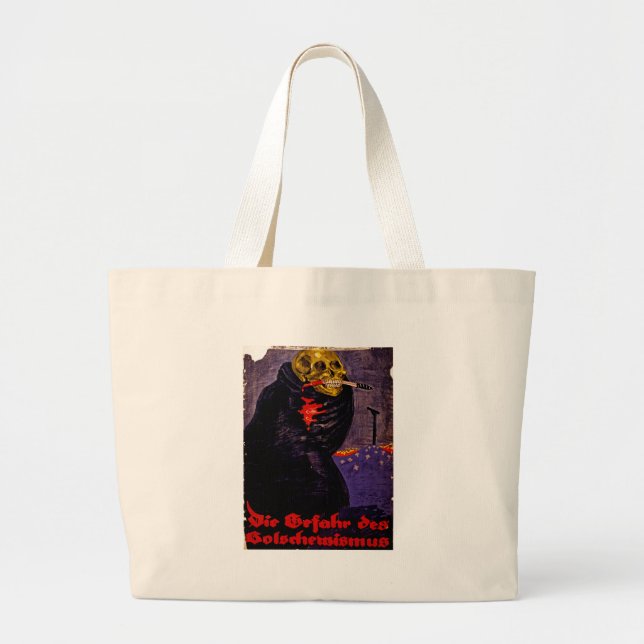 The Danger of Bolshevism Large Tote Bag (Front)